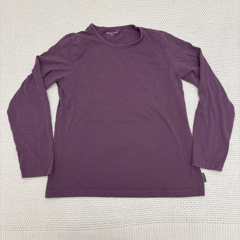 Woolrich Long Sleeve Tee in Purple